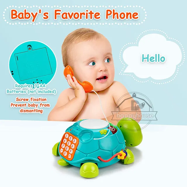 Baby Toys 0 6 12 Months Musical Turtle Toy Lights Sounds Musical Toy For Baby Girl Boy Montessori Educational Toy for Kids 1 2 3 4