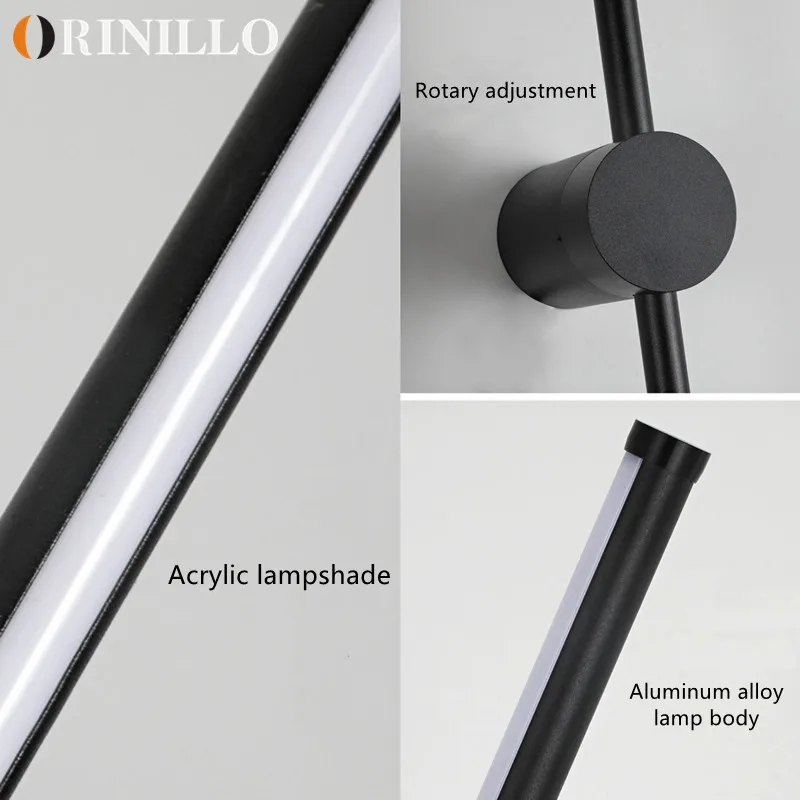Modern Minimalist LED Rotating Wall Lamp for Indoor Living Room Bedroom wall lamp