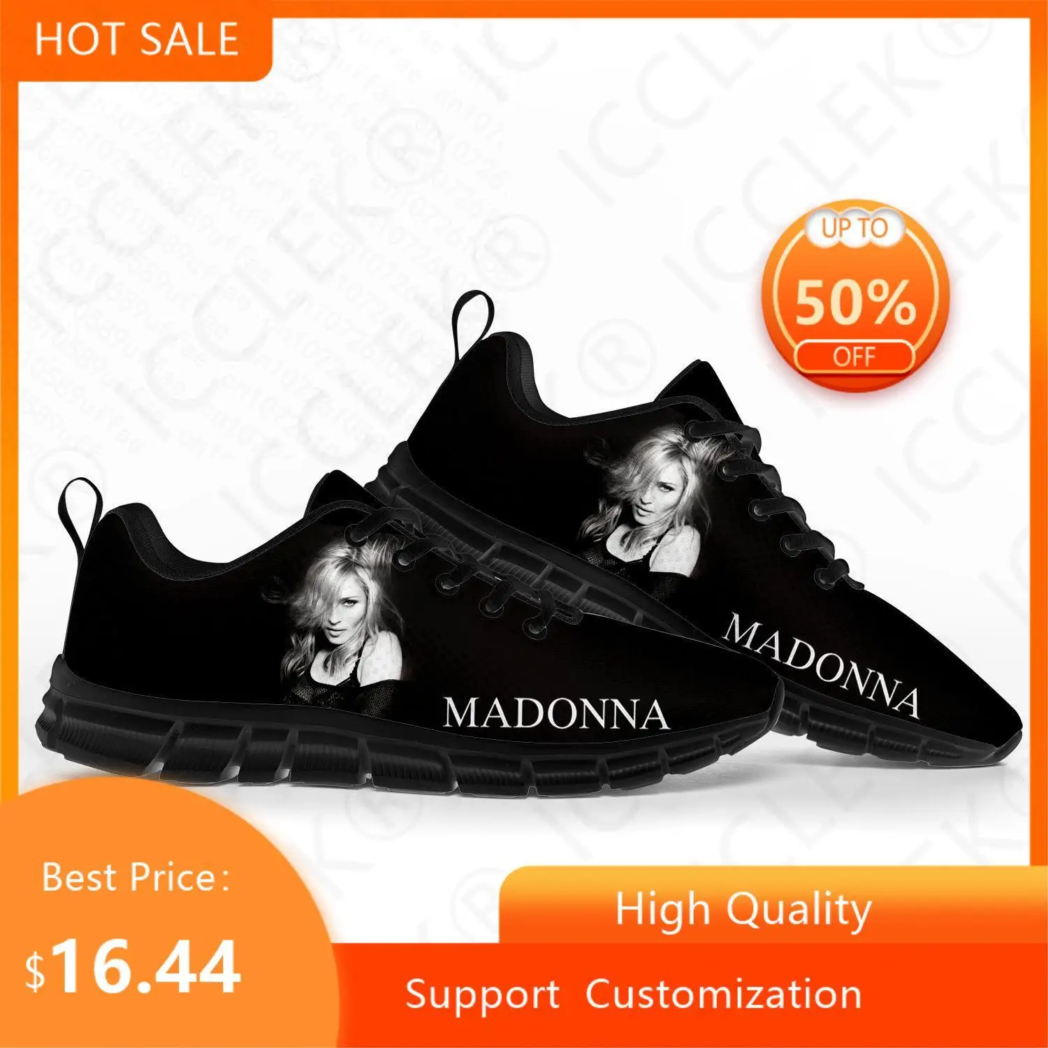 Madonna-pop-rock-singer-disco-fashion-Sports-Shoes-Mens-Womens-Teenager ...