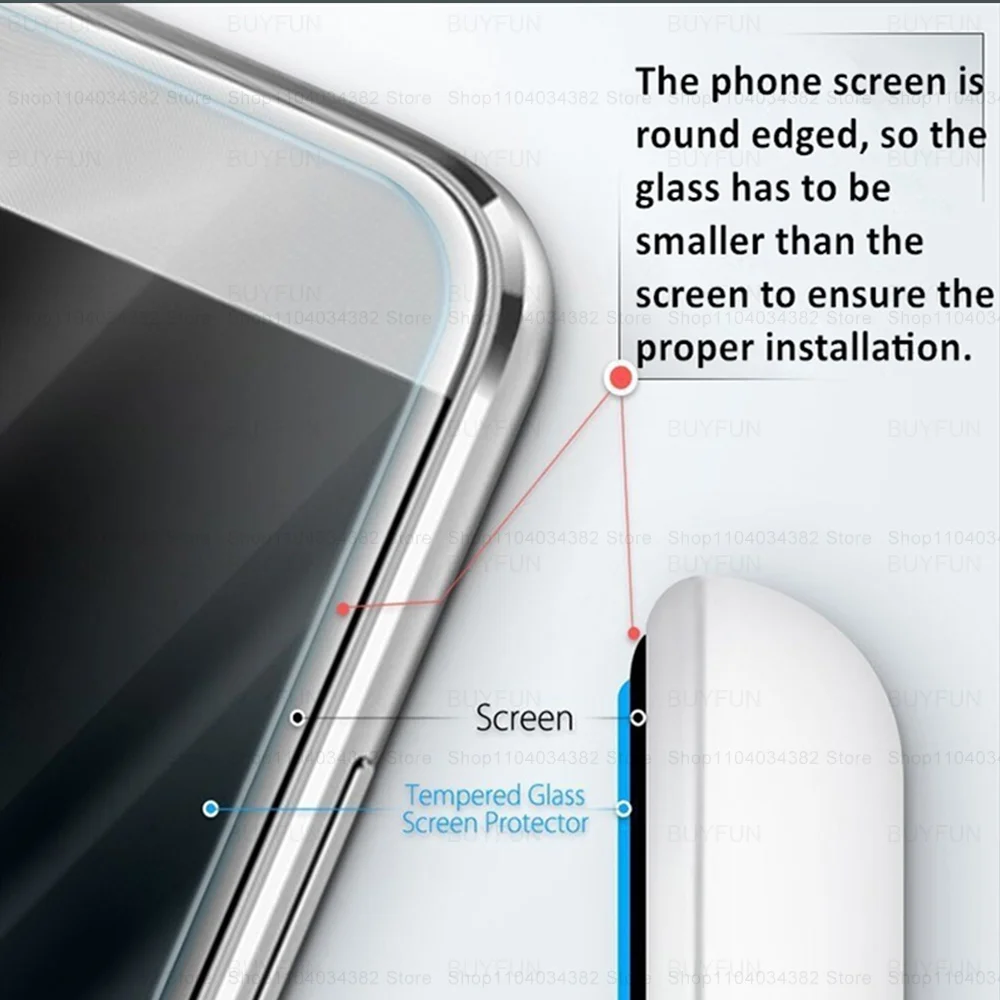 Tempered Glass Screen Protector for Enhanced Phone Safety - 1-4 Pack