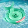 Unique Cute Shark Pool Float，Fun and Exciting Inflatable Seal Swim Ring，Ideal for Summer, Beach, Lake, Pool Parties 4