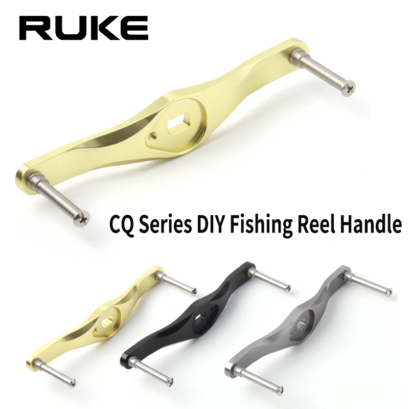 RUKE 1pc Fishing Reel Handle Alloy Aluminum Materials Fishing Rocker For S CQ Length 105mm Hole Size 8X5mmFishing Reel Accessory
