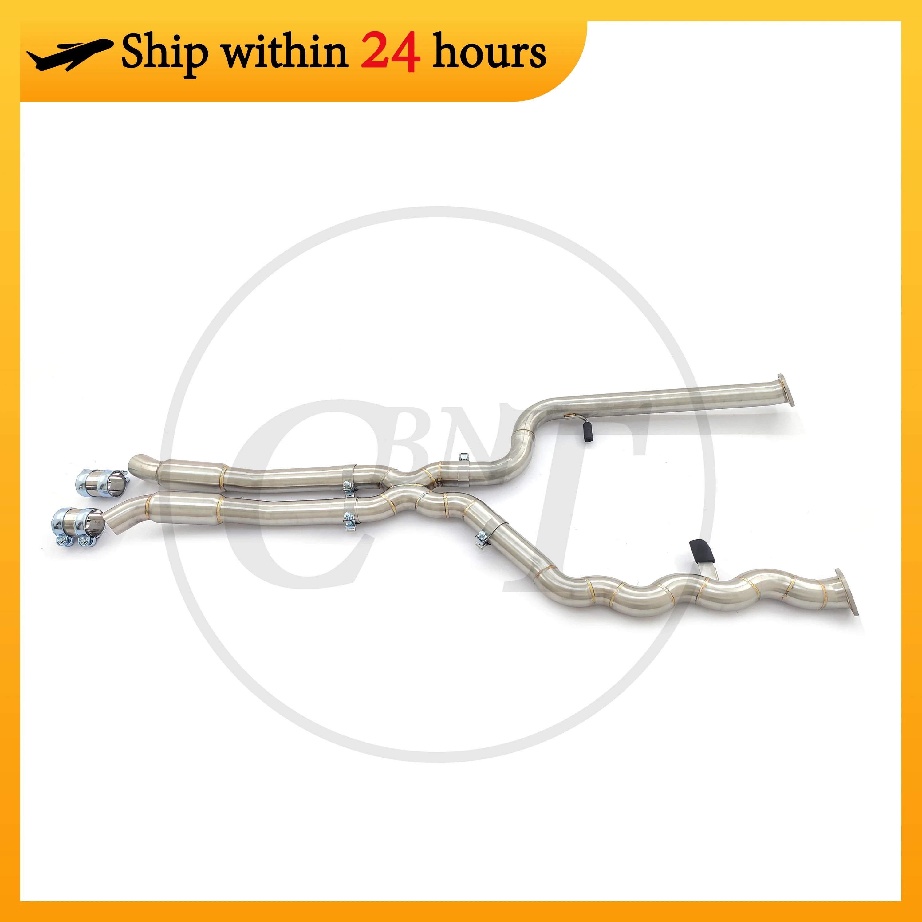 CBNT Equal Length Mid Pipe BMW G87 M2 S58 3.0T Exhaust System Middle Pipe 70mm/2.75inches SS304 Performance Exhaust-Pipe