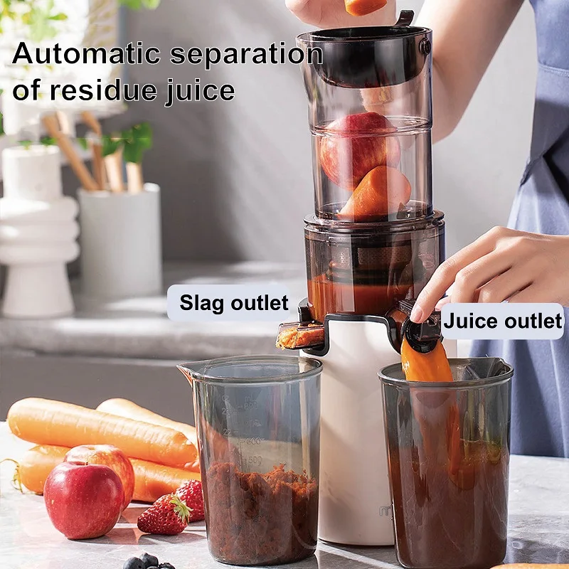 220V Electric Slow Juicer Automatic Large Caliber Original Juicer Orange Celery Juicer Residue Juice Separation Fruit Juicer 4