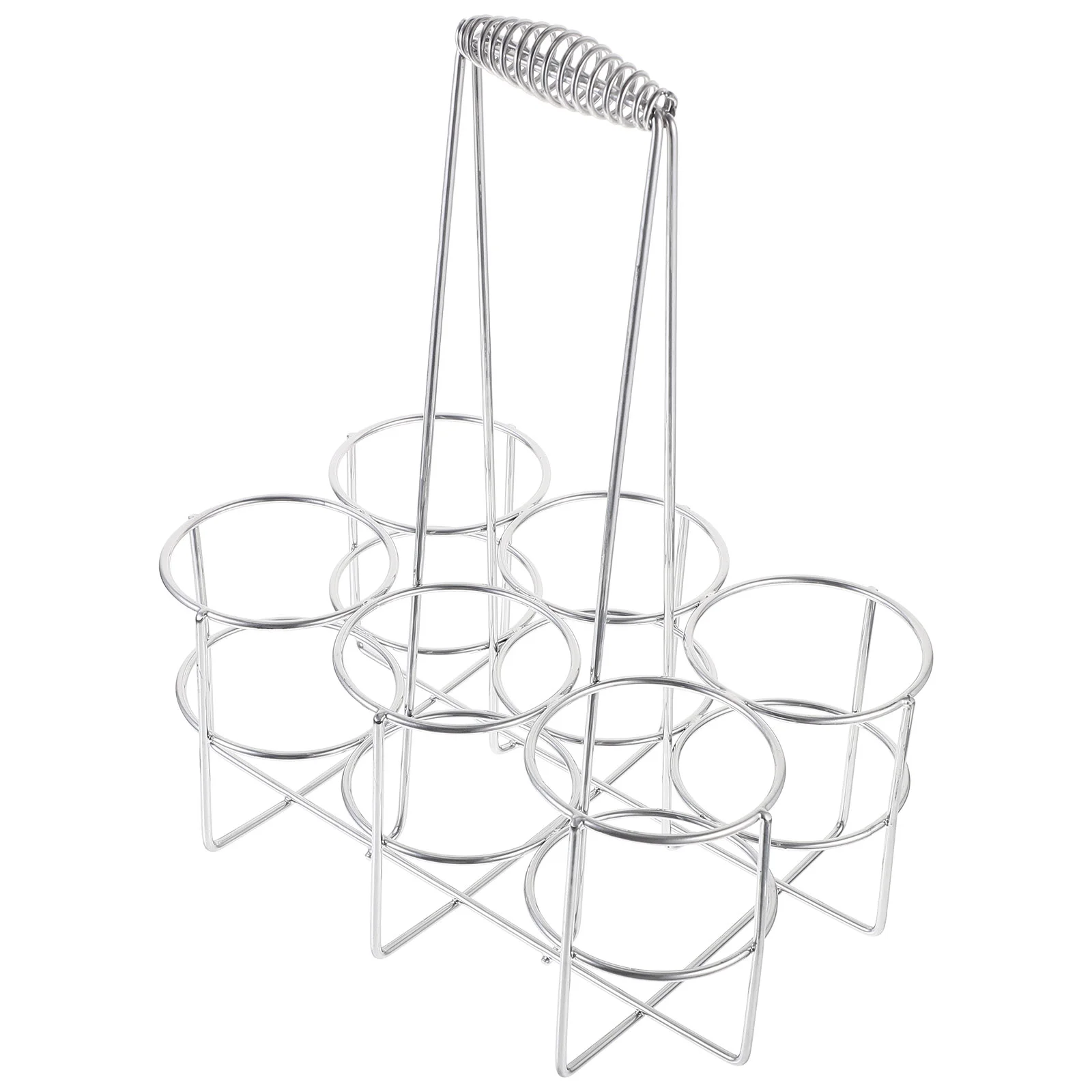 

6 Slots Bottle Rack Can Holder for Bar Tabletop Beer Metal Restaurant Server