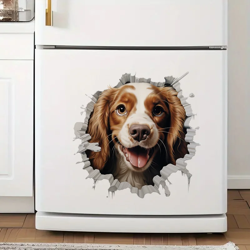 90903# English Cocker Spaniel Dog Self-Adhesive Toilet Stickers,Wall Decal Removable, Vinyl Car Sticker for Bathroom Decor