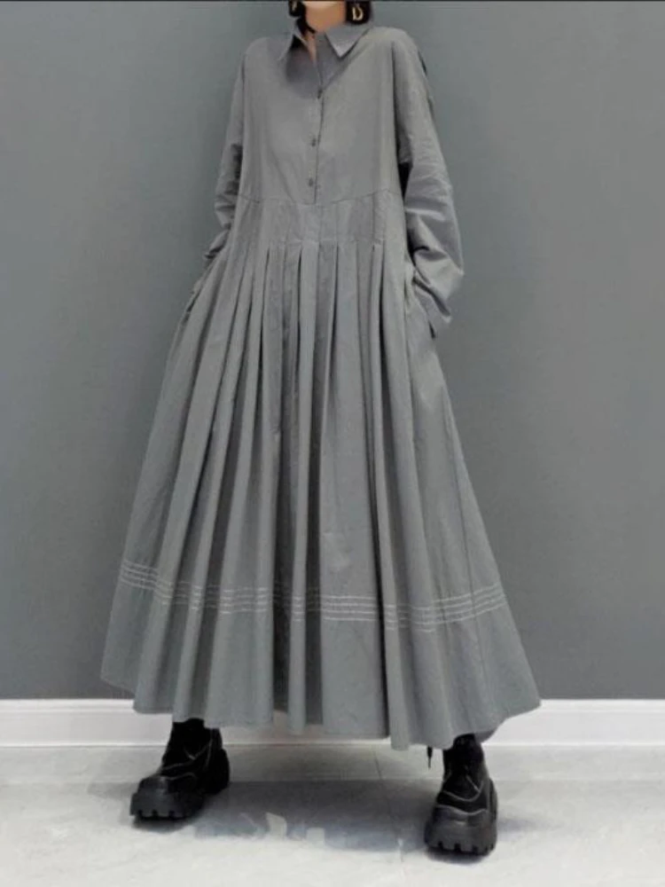 grey color dress for women