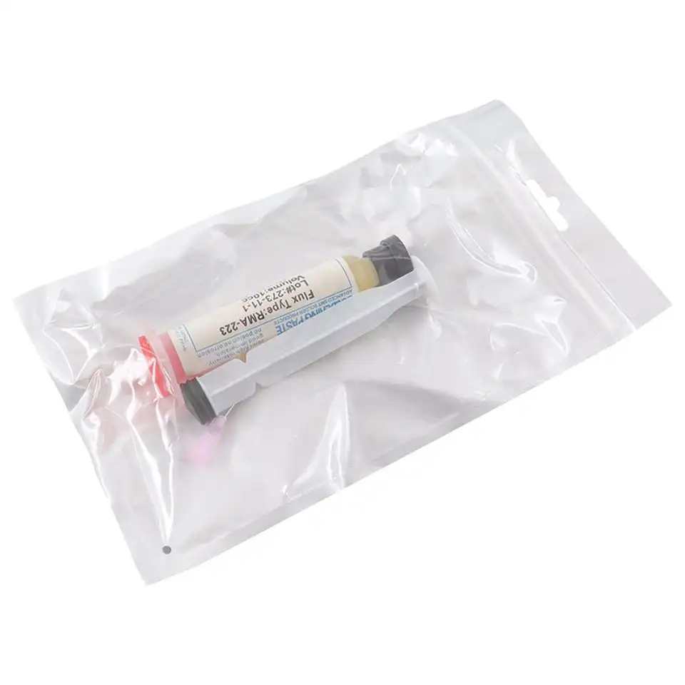 Syringe Solder Paste Flux with Plunger Needle Tip Easy Control No Waste No-Clean Soldering Flux For BGA PGA SM image 8