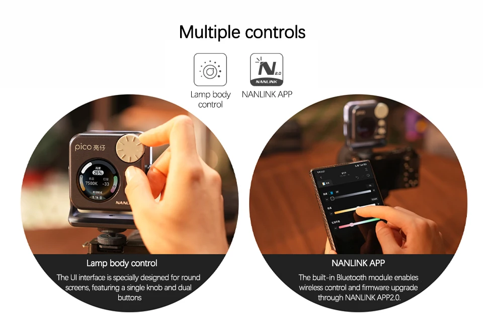 pico Full-color Magnetic LED Mini Pocket Light Portable RGBW Photography Fill Li