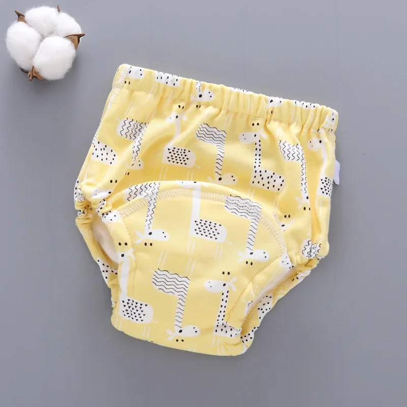 6 Layer Waterproof Reusable Baby Cotton Training Pants Infant Shorts Underwear Cloth Diaper Nappies Child Panties Nappy Changing