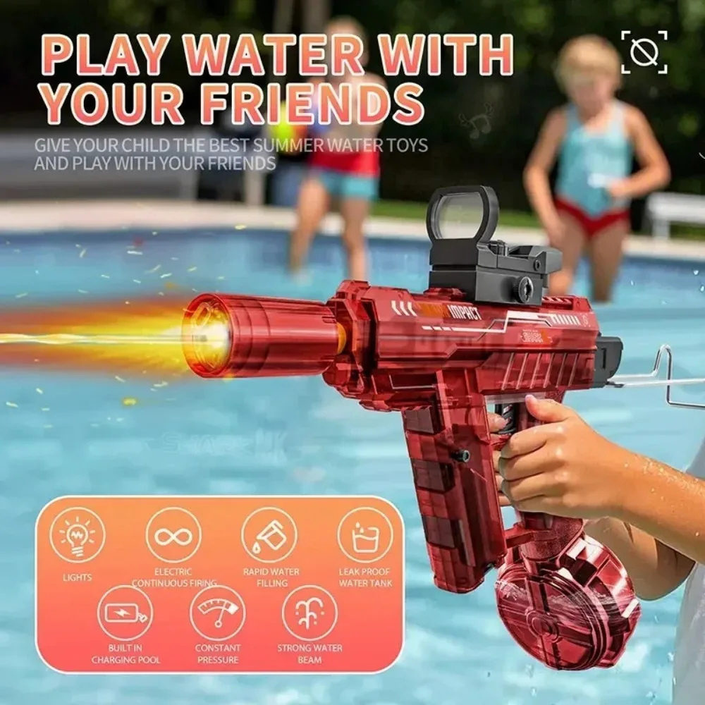 Automatische uzi waterpistool met verlichte led geluiddemper_voghion.com