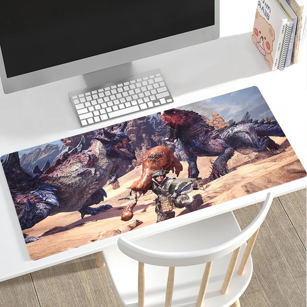 

Monster Hunter Kawaii Desk Accessories Mouse Pad Large Gamer Keyboard Mouse Mat Carpet Rubber Tapis Souris Notbook CSGO Mousepad