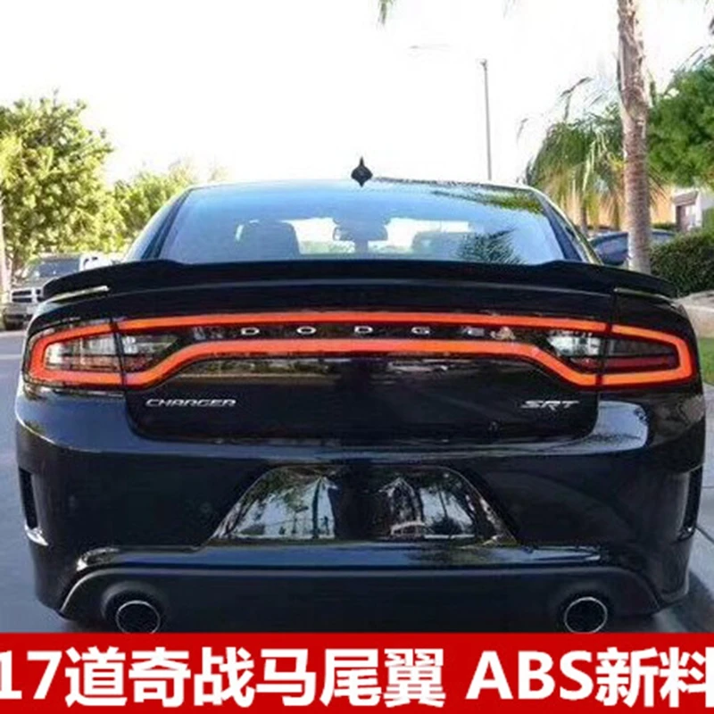 

New Carbon Fiber Look /Black Car Rear Roof Spoiler Wing Trunk Spoiler Wing Lip For DODGE Charger SRT SXT R/T Pursuit 2015-2019