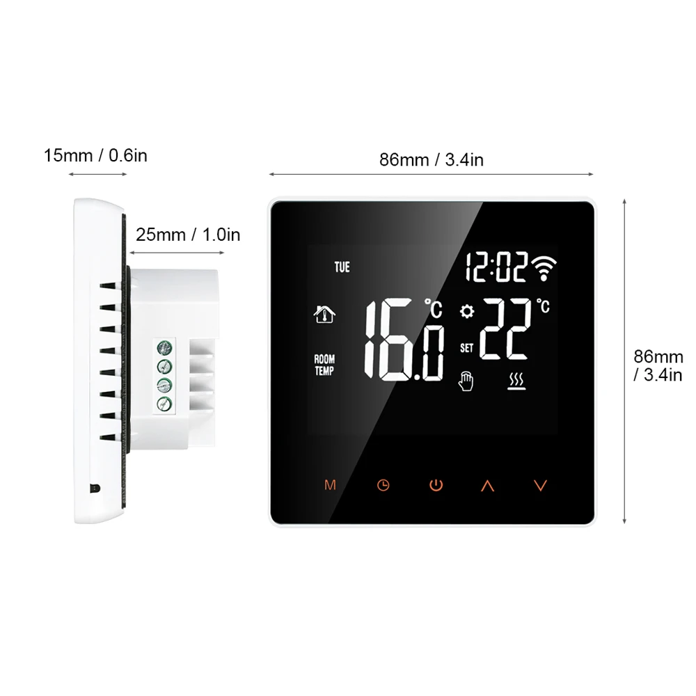 Tuya WiFi Smart Thermostat, Electric Floor Heating Water/Gas Boiler Temperature