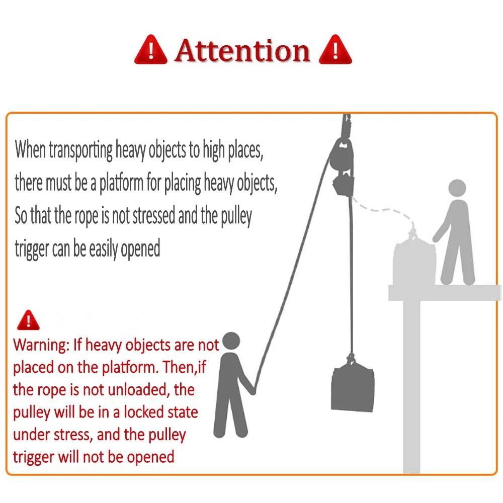 Climbing lifting pulley Lift Weight Pulley Device Rescue Survive Gear Rock Climb High Altitude Heavy Transport Effortless