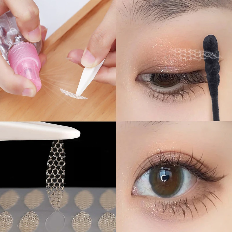 240pcs Invisible Double-fold Eyelid Sticker Natural Eye-Lift Mesh-Lace  Transparent Invisible Self-adhesive Eyelid Tape Sticker - AliExpress