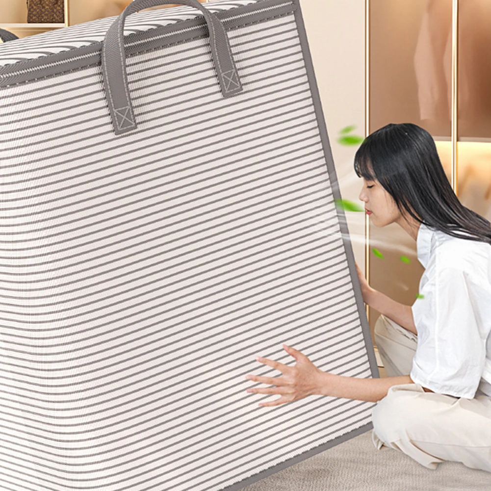 1pc Household Quilt Clothing Foldable Storage Box Non-woven Large Capacity Blanket Bedding Organizing Bag Dustproof Cabinet Box 5