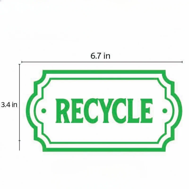 Description Picture 4 of item1PC Recycle and Trash Logo Trash Can Stickers Car Trash Bin Kitchen Home Office Garbage Can Decoration Removable Vinyl Decals