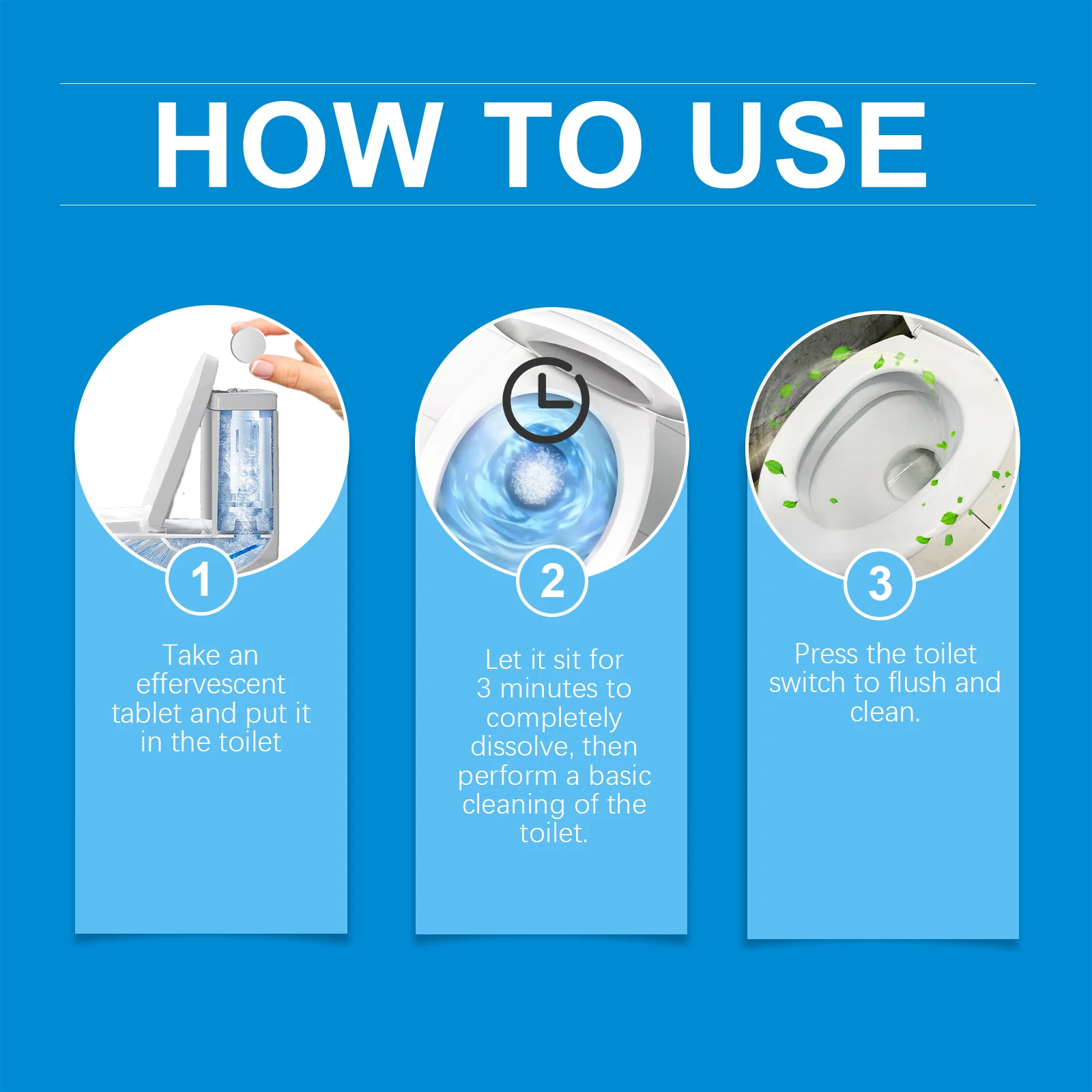Automatic Toilet Cleaning tablets Urine stain and yellow dirt remover Deep cleaning deodorant for toilets 12pcs