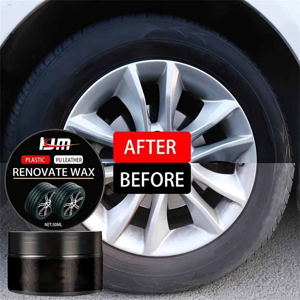 Universal Rubber Refresh Wax – Long-lasting Black Coat Repair, Leather Repair Polish, Hydrophobic Car Detail Care BEST SELLERS