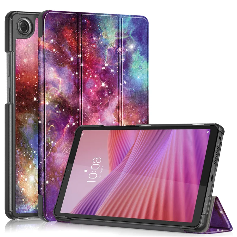 Fashion Paint Smart Magnetic Leather Cover