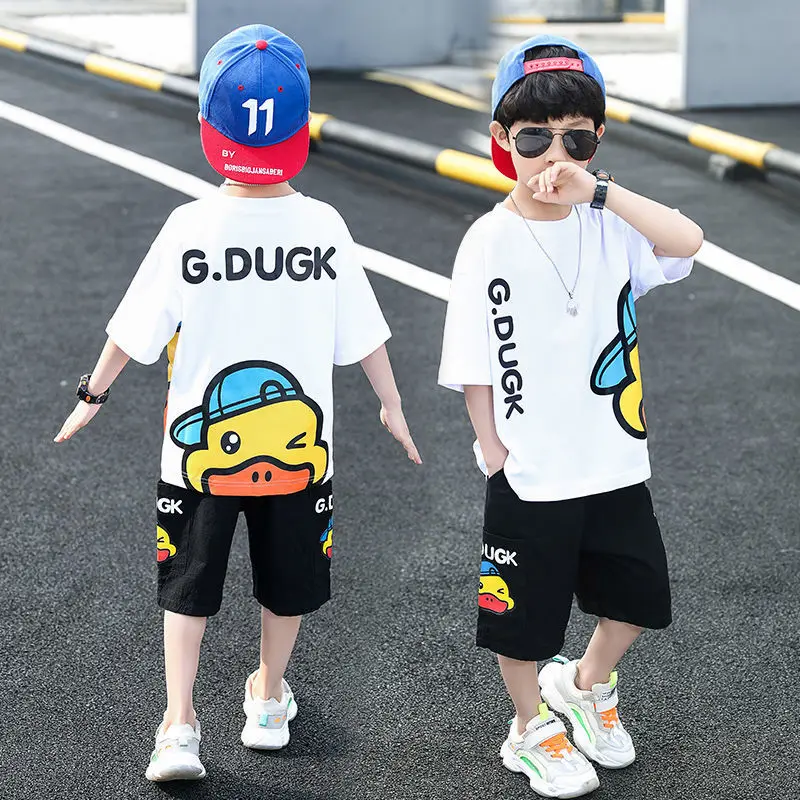 

Boys Clothes Summer Sports Suit Boys Short Sleeve + Shorts Children Casual Tracksuit For Boy Kids Clothes Set 4 6 8 10 12 Years