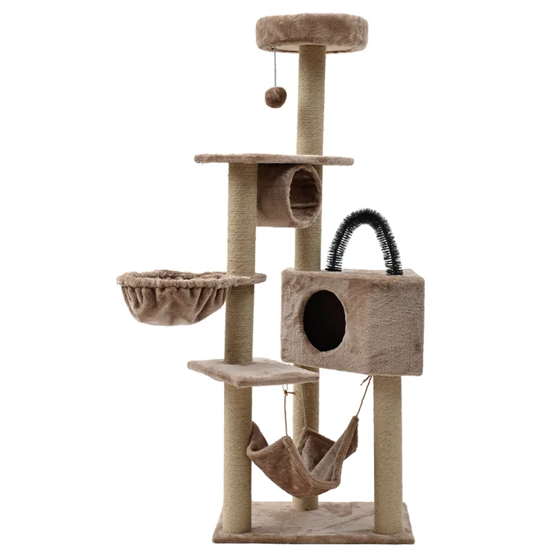 Vendita Calda Prodotti Per Animali Domestici Per Gattino Sisal Katzen Scratch Post Large Cat Tower Tree Giocattoli Interattivi Cartone Ondulato Per Ti