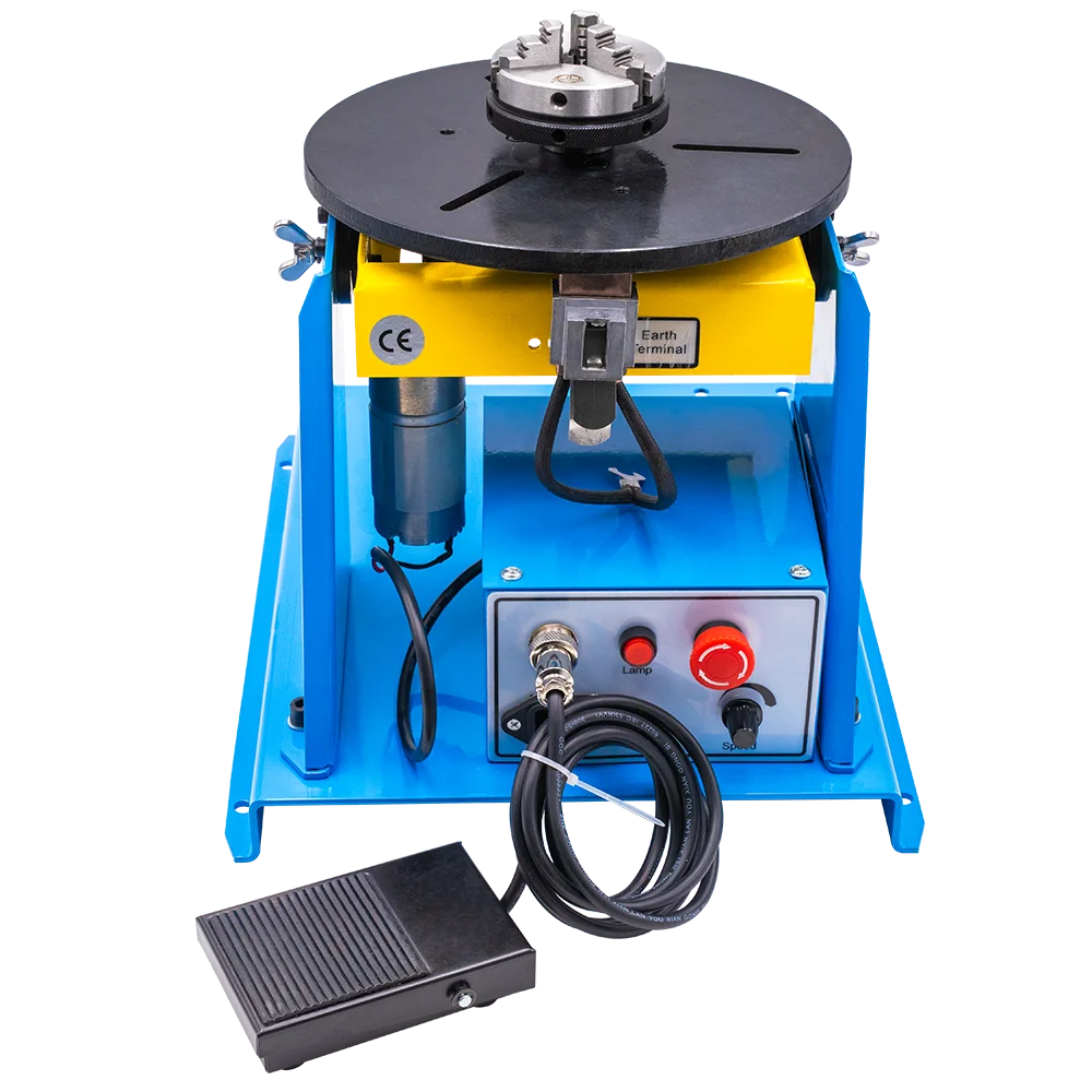 110/220V HD-10 Mini Semi-automatic Welding Positioners Welding Turntable Rotary Welding Table Rotator with K01-65 Chuck 4