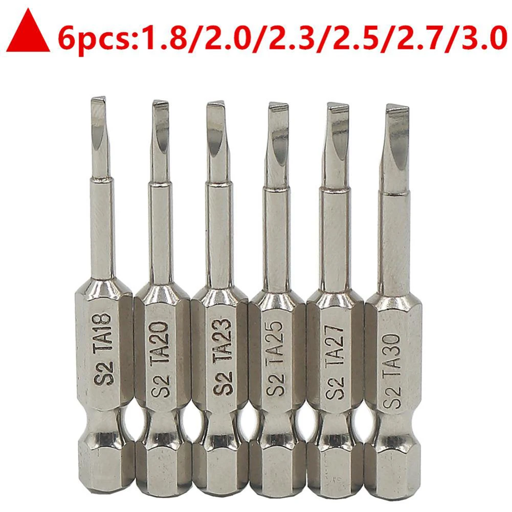

6Pcs/Set Magnetic Triangle Head Screwdriver Bit Set 1/4" Steel Anti Slip Hex Screw Equipment Electric Power Tool Accessories