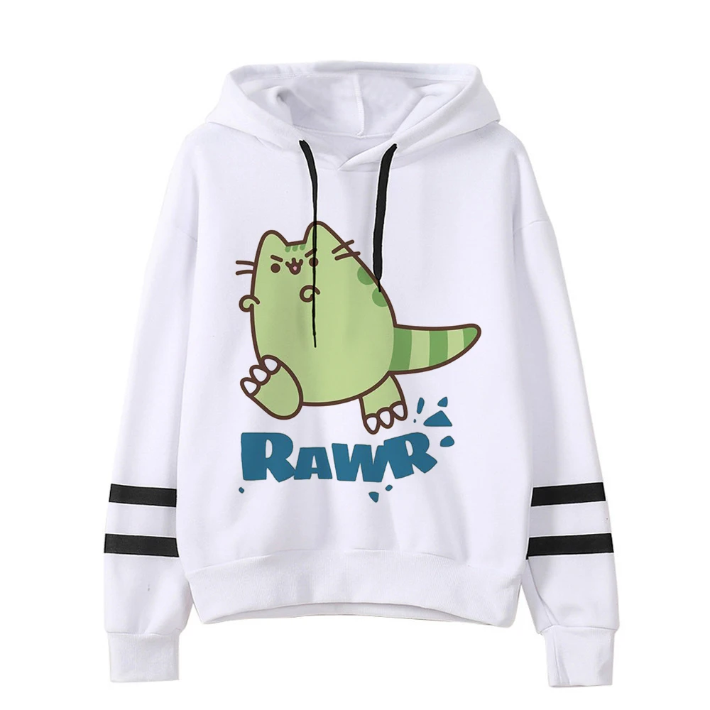 thumbnail image 1 of Ullzang-Sudadera con estampado de gato Pusheen para mujer, ropa con capucha de estilo coreano, Kawaii, Harajuku, 1 of 5