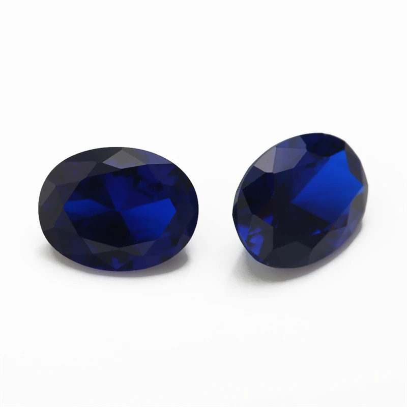 Größe 3x5mm ~ 10x12mm # # # # # # blauer Stein ovaler synthetischer Spinell Edelstein Edelstein für die Schmuck herstellung – Detail 2