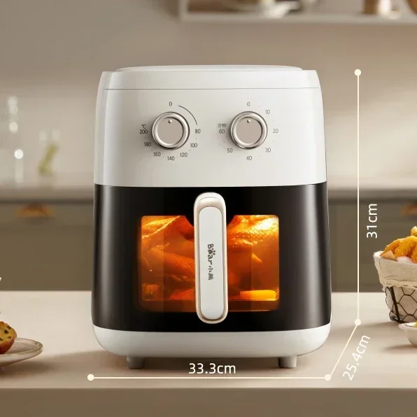 Little Bear Air Fry Pot Home Visual Flip Free New Large Capacity Air Fryer Electric French Fryer Electromechanical Oven 3