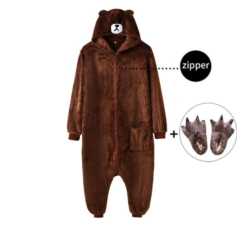 Adults Bear Onesie Kigurumi Animal Pajamas Cosplay Costume Carnival Halloween Christmas Sleepwear Birthday Gifts Plus Size cosplay costumes,kigurumi pajamas