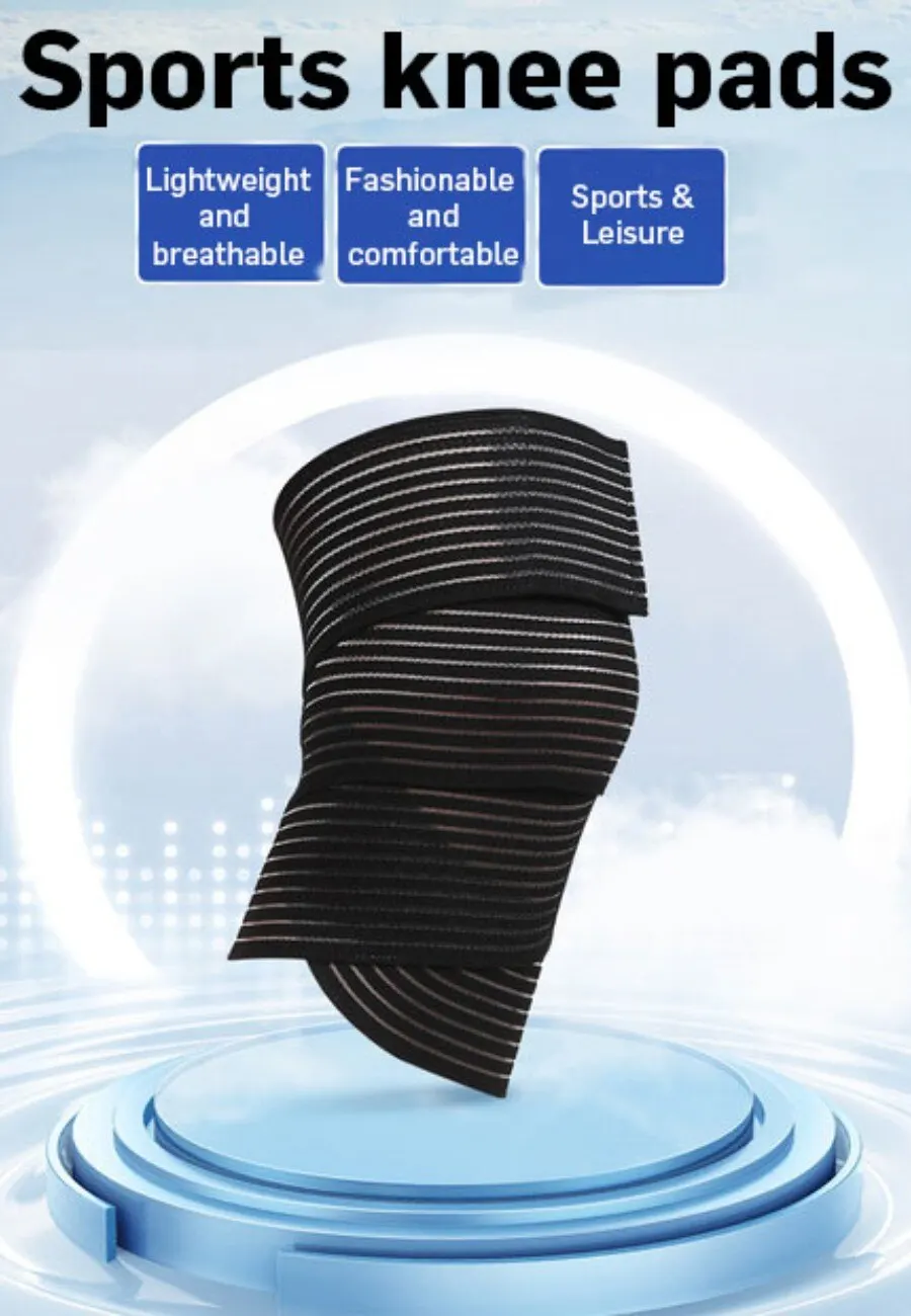 Extra Long Elastic Knee Wrap Compression Bandage Brace Support for Legs Stabilising Ligaments Squat Basketball Running 1PC knee support