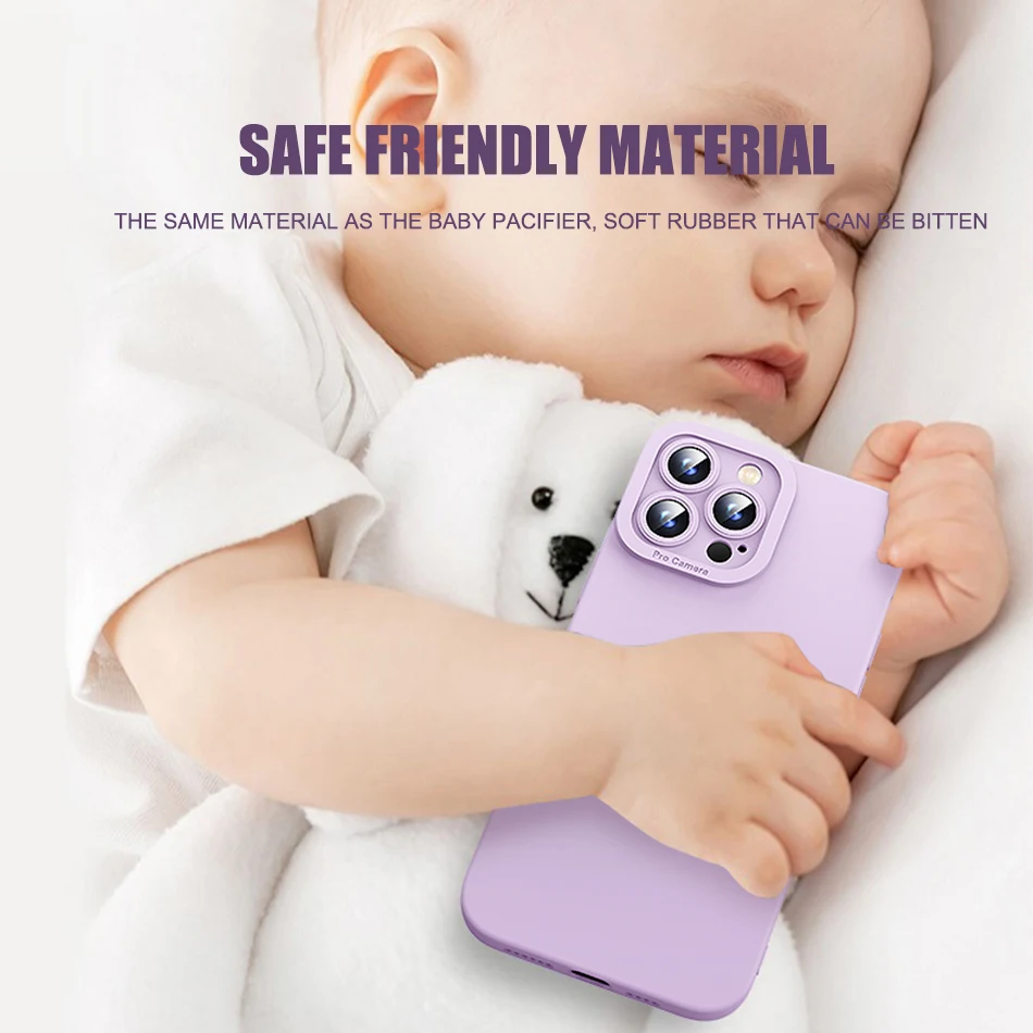 Elegant Purple Silicone Shockproof Phone Case – Soft, Durable Back Cover