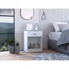 Pictor Nightstand with Drawer, Shelf, Superior Top 1
