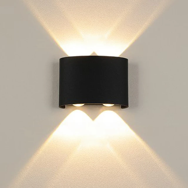 Lámpara de pared Exterior impermeable LED IP65, con tablero de respaldo