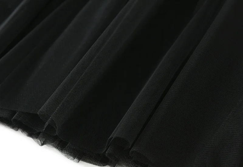 Beautiful Streamer Long Pleated Tulle Skirt A-line Mesh Vintage High Waist Skirts Womens 2022 Spring Summer black tennis skirt