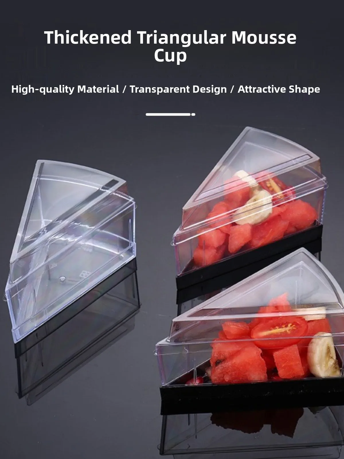 Disposable Hard Plastic e Paaging Box 0 Inch Mousse Cake Cup Transparent Box Wood avings Cup Thousand Layer LC48