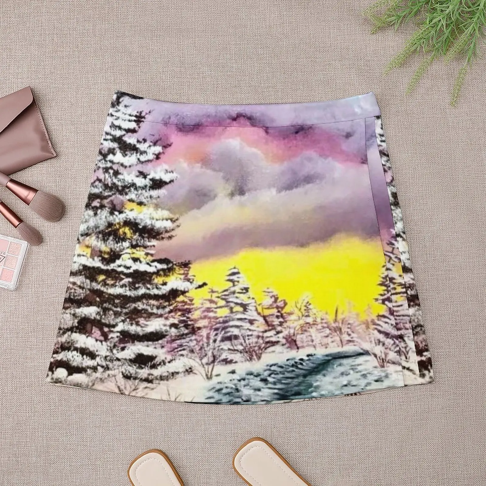Foothills creek in winter Mini Skirt japanese kawaii clothes 90s aesthetic korean fashion