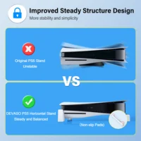 Desktop Bracket for PS5 Console Horizontal Game Console Cooling Base Stand for PlayStation 5 Disc & Digital Editions Accessories - Image 5