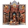 DIY Book Nook Wooden Miniature Model Kit Magic Library Casa Bookend Assembled 3D Puzzle Bookshelf Home Decor Friends Gifts 1