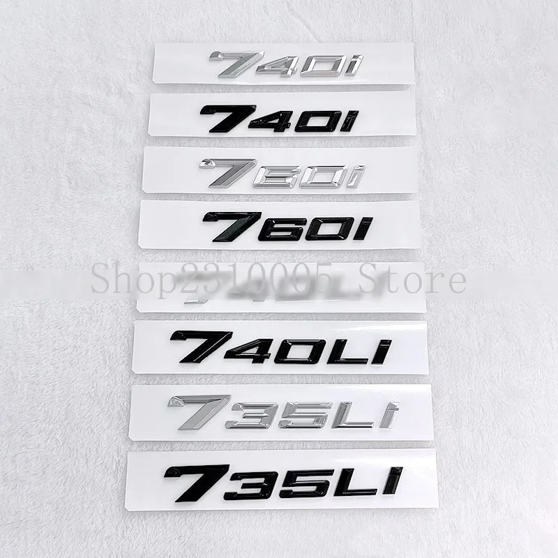 

For BMW 2023 New 7 Series Big 735i 740i 745i 750i 760i 735Li 740Li 745Li 750Li 760Li ABS Emblem Car Trunk Nameplate Logo Sticker