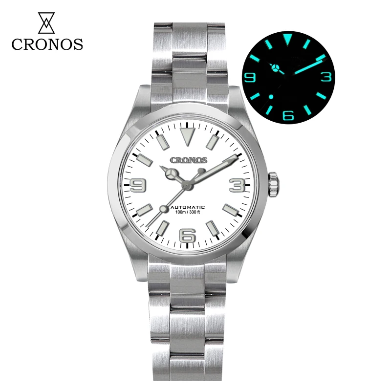 【稼働品】クロノス（Kronos）ダイバーズウォッチ 新品 自動巻 Cronos ダイバーズウォッチ ターコイズブルー NH35