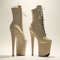 20cm Sexy Stripper Pole Dance Boots Gothic Ankle Boots In Stock - Image 5