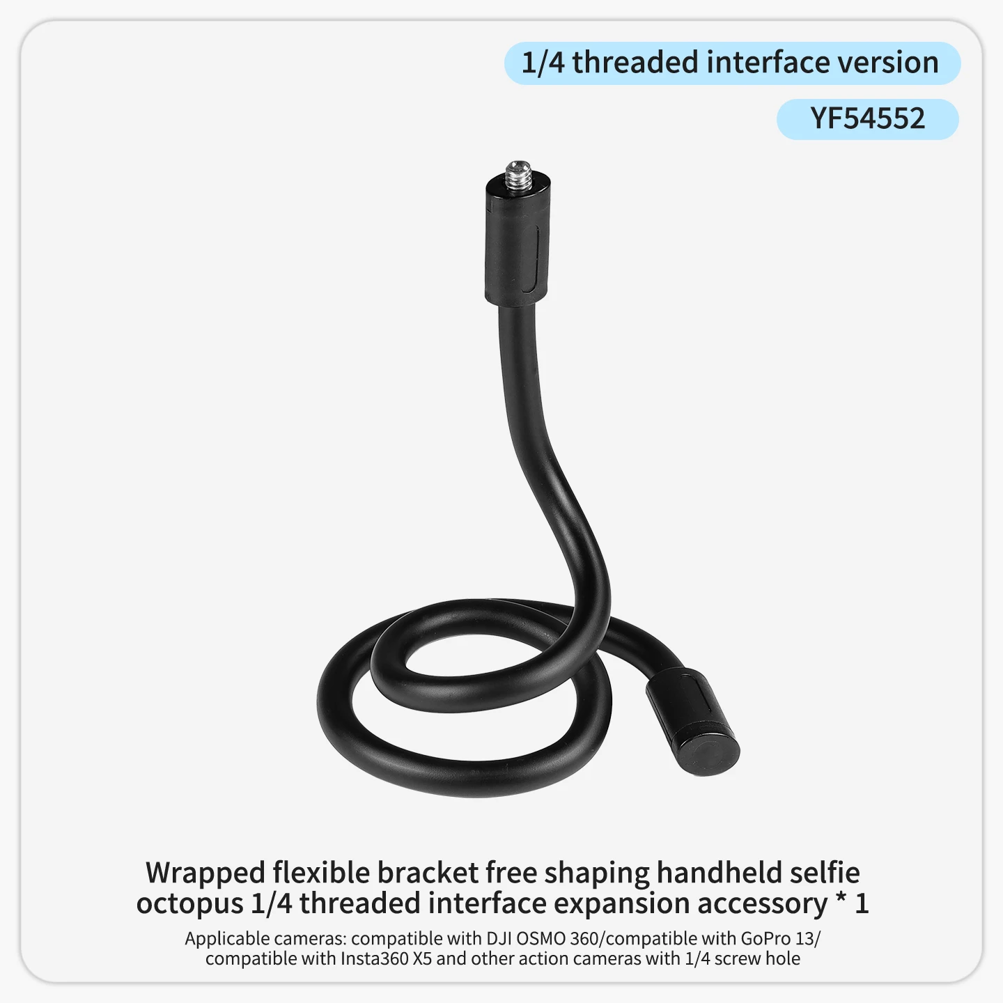 Flexible Camera Holder Tripod Mount for GoPro DJI Insta360 Action Camera Phone M