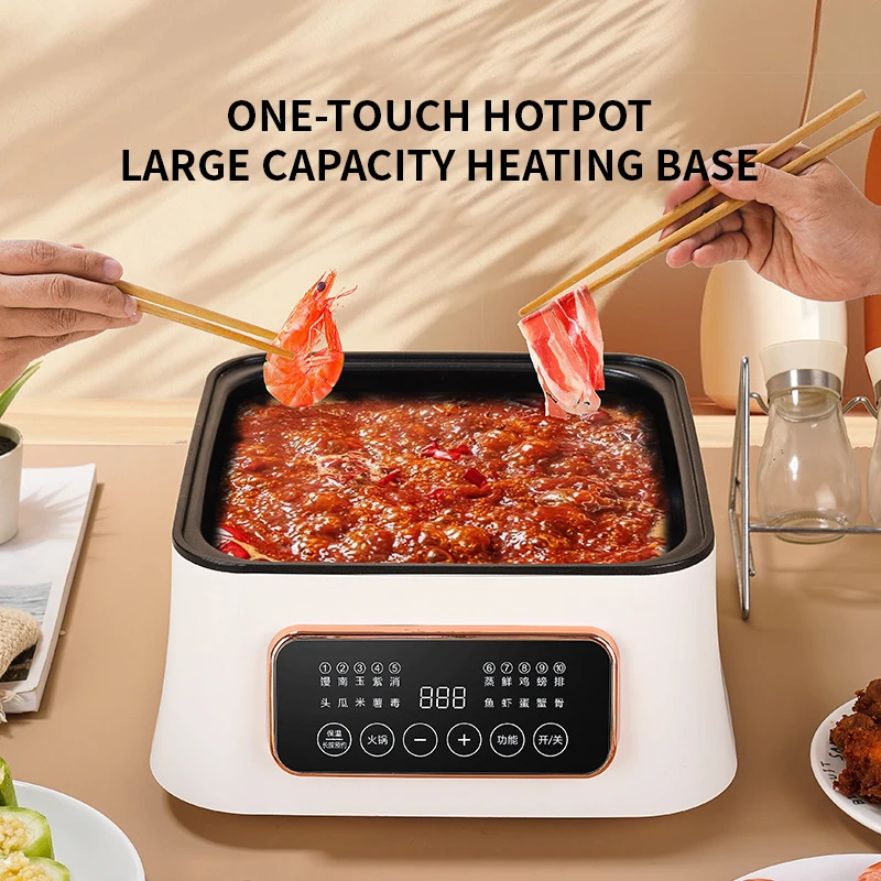 Household multi-layer steaming pot steaming and stewing integrated electric stir fry pot multifunctional with steaming function 3