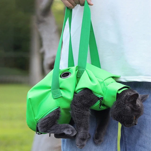 Multifunctional pet bag Breathable cat Double Shoulder Portable Cat Bag Anti-scratch Bite Fixed Cat Bag Injection Bags Foldable 5