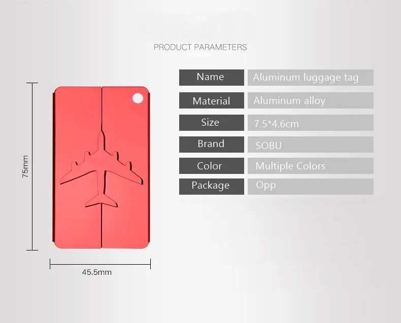 Fashionable Airplane Shape Luggage Tag: Creative Travel Accessory Fashionable Airplane Shape Luggage Tag: Creative Travel Accessory