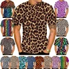 Fashion Leopard Pattern 3D Print T-shirt Summer Men O-Neck Short Sleeve Tshirt Casual Oversized Tee Tops Streetwear Men Clothing